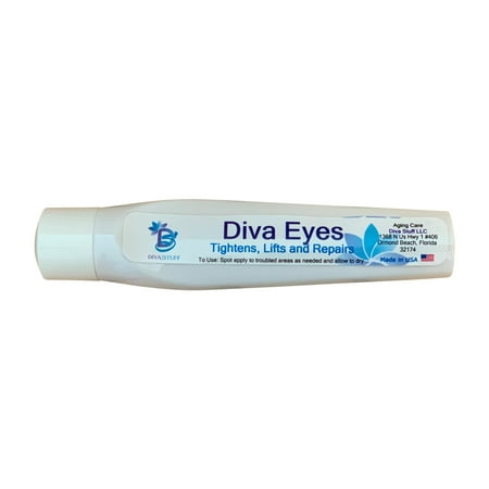 diva eyes, tightens, lifts& repairs areas around the eyes, with cucumber extract, hyaluronic acid, aloe and fission instant lift by diva stuff