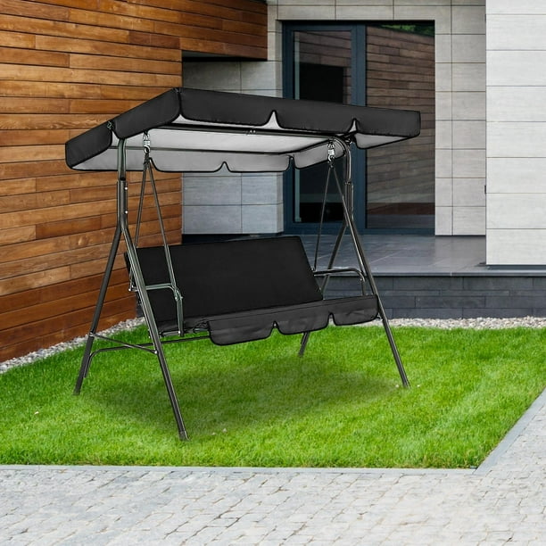 Columpio Toldo perfecl Cubierta de la silla de jardín negro