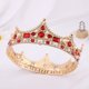 thumbnail image 3 of Granjero Gordo Tocado de novia, corona, joyas para el cabello con diamantes de imitación de cristal, ropa de celebración de bodas, decoración de fiesta (blanco), 3 of 4