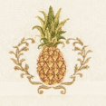 thumbnail image 3 of Authentic Hotel and Spa Turkish Cotton Pineapple Embroidered Cream 2-piece Washcloth Set, 3 of 3