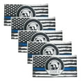 thumbnail image 2 of LQXZWJY Thin Blue Line Sticker Code, American Flag Thin Blue Line Decal, Lives Matter Flag Sticker,Back The Blue Bumper Vinyl Decal, Support Police Sticker for Cars, Trucks & Windows (5pcs), 2 of 5
