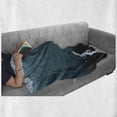thumbnail image 5 of Woodsy Soft Flannel Fleece Throw Blanket, Mountainous Scene with Forest and River, Cozy Plush for Indoor and Outdoor Use, 70" x 90", Petrol Blue Dark Teal, by Ambesonne, 5 of 5