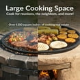 thumbnail image 6 of Sunnydaze 40" x 40" Steel Black Round X-Mark Fire Pit Cooking Grill with Handles, 6 of 13