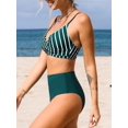 thumbnail image 2 of Women's One Piece Swimsuit Ruffle Lace Up Beach Bathing Suit Tummy Control Swimsuit Bathing Costume, 2 of 4