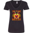 thumbnail image 3 of Inktastic Firefighter Wife Idea Women's V-Neck T-Shirt, 3 of 5