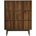 thumbnail image 5 of Pemberly Row Mid-century 3 Tier Wooden Cubby Bookcase in Walnut, 5 of 7