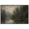 thumbnail image 6 of Framed Canvas Print Vintage Forest Landscape Wall Art Farmhouse Decorative for Living Room Bedroom - 16"x24" WHITE, 6 of 8