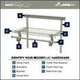 thumbnail image 4 of ClosetMaid ShelfTrack Shelf Bracket for 12 in. Deep Wire Shelving, for Adjustable Closet Systems, 1-Pack, Nickel, 4 of 4