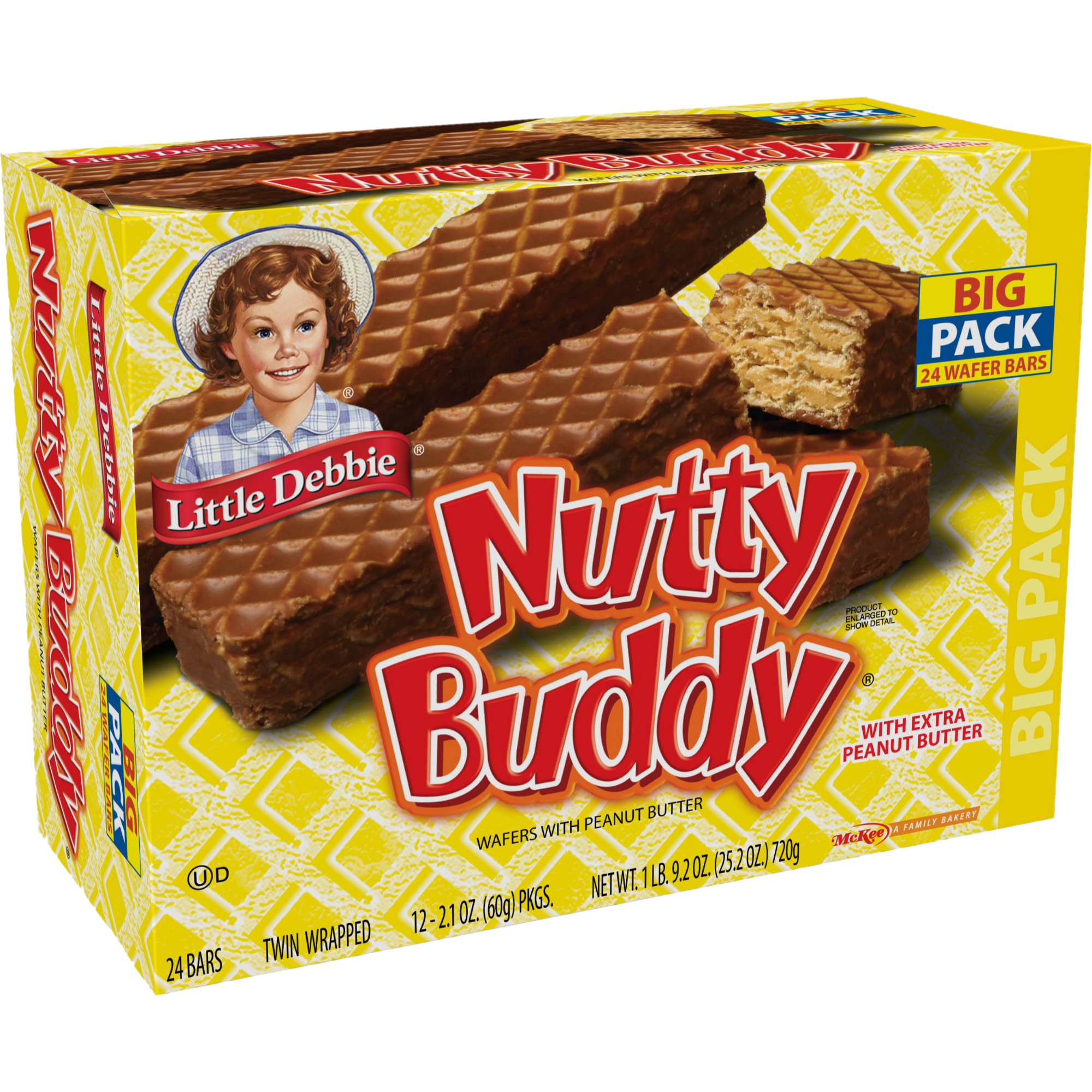 Little Debbie Big Pack Variety Bundle | One Big Pack Box Each of Oatmeal Crème Pies, Honey Buns, Swiss Rolls, Fudge Rounds, Cosmic Brownies and Nutty Buddy