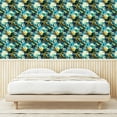 thumbnail image 3 of Ambesonne Flowers Peel & Stick Wallpaper for Home, Floral Botany Pattern Print, 13"x36", Mustard Teal Blue, 3 of 5