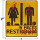 thumbnail image 2 of Decoración de Halloween de 3 Piezas, Etiqueta Adhesiva de Letrero de Inodoro Sangriento - Halloween, Casa Encantada y Fiestas Temáticas de Terror Decoración de Puerta de Baño - Extraíble, Se Pega a la, 2 of 5
