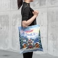 thumbnail image 4 of Hello Welcome Winter The Ski Yorkshire Terrier Snowy Day All Over Print 3D Canvas Tote Bag Yorkie Dog Lover Gifts Reusable Handbag - 13013, 4 of 5