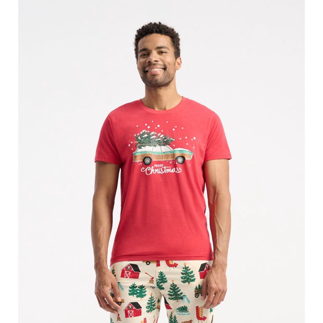 Little Blue House Men's Graphic Tee, Merry Christmas