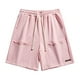 thumbnail image 2 of Ceisia Men's Gift Relaxed Minimalist Cargo Sweat Shorts Mid-Rise Elastic Waist Nylon Spandex Snap Button Side Label Shorts, 2 of 4