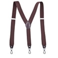 thumbnail image 4 of SGFCWSX Men's Y-Back Suspenders, 4-Clip Adjustable Elastic Formal Casual Coffee, 4 of 4