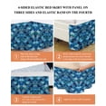 thumbnail image 6 of Blue Ombre Scale Wrap Around Bed Skirts for King Bed 16" Drop, Bed Skirt with Adjustable Elastic Belt Dust Ruffle Bed Valance for Bedroom Hotel Luxury Abstract Art Ocean Coastal Bed Frame Cover, 6 of 7