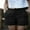 Black, variant on Juslio Women's Shorts Drawstring Pockets Loose Comfy Cotton Linen Solid Casual Shorts Women