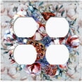thumbnail image 3 of Metal Light Switch Plate Cover Cotton Flower Bouquet Pastel Blue FLW014, 3 of 13