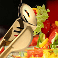 thumbnail image 2 of Juego de cubiertos de acero inoxidable para servir y cucharas grandes para cocina (dorado, 16 piezas), 2 of 7
