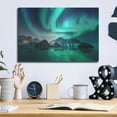 thumbnail image 6 of Luxe Metal Art 'Green Aurora Borealis And People' by Luxe Portfolio, Metal Wall Art, 16"x12", 6 of 9