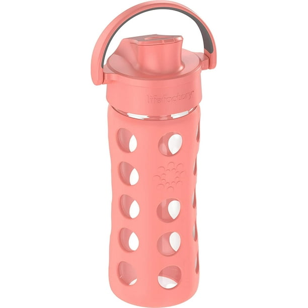 Lifefactory 12 Ounce Glass Water Bottle with Active Flip Cap and