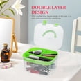 thumbnail image 4 of CTIRCHIU Home Medicine Holder Double Layer Storage Box Green Plastic 1Set Moisture General Users, 4 of 6