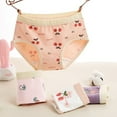 thumbnail image 5 of URMAGIC Teen Girls Cotton Comfort Underwear Breathable Panties Cute Cartoon Print Briefs Pack of 4 Underpants, 5 of 8
