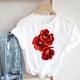 thumbnail image 1 of Camiseta con estampado Floral de flores de los 90 para mujer, ropa de calle de estilo de dibujos animados para mujer, camiseta estampada, camiseta gráfica para mujer Tan Jianjun unisex, 1 of 2