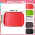 thumbnail image 2 of Plastic Serving Trays, Durable Serving Trays for Party, Rectangular Trays for Serving Food, Multi Color Kitchen Cafeteria Dinner Plate, Plastic Trays for Serving Food,16.9×11.8 in,Red, 2 of 6