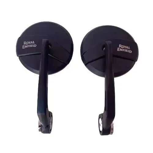 Black Bar End Mirrors - OEM Replacement for Royal Enfield Classic Reborn & Hunter 350