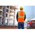thumbnail image 5 of Chaleco de seguridad SULWZM naranja con bolsillos reflectantes con cremallera XXL, 5 of 5