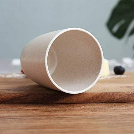 

Eco-friendly Unbreakable Reusable Drinking Cup for Adult(12 OZ) Wheat Straw Biodegradable Healthy Tumbler Set 5-Multicolor Dishwasher Safe