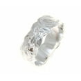thumbnail image 1 of Sterling silver 925 Hawaiian 8mm ring plumeria flower scroll scallop cut out size 8.5, 1 of 4