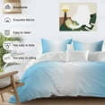 thumbnail image 3 of Light Blue Duvet Cover Set King Size, and White Gradient 4 Piece Soft Microfiber Bedding Set with 1 Duvet Cover, 1 Flat Sheet, 2 Pillowcases, 3 of 9