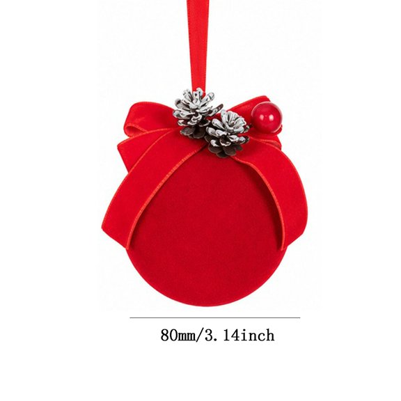 Leodye 1PCS Christmas Hanging Ball Pendants, Decorative Bauble Ornaments for Christmas Tree and Holiday Scene Arrangement -3.14IN