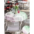 thumbnail image 5 of Outdoor Tablecloths with Umbrella Hole & Zipper, Ombre Green Pink Round Tablecloths 60 Inch, Summer Coastal Ocean Sea Beach Wave Waterproof Table Cloth, Patio/Pool/Picnic Table Covers, 5 of 8