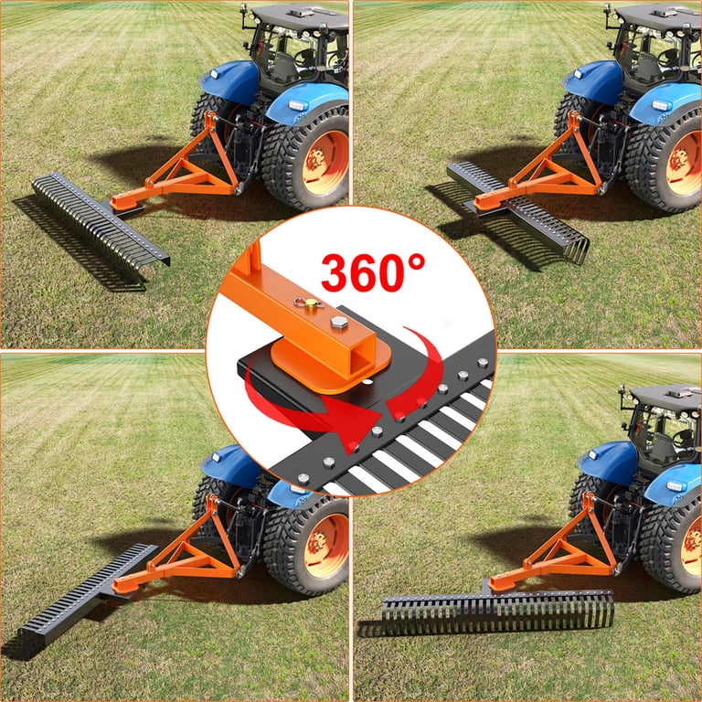 Tractor Front Loader Landscape Rake 60 Inch Rock Rake 60