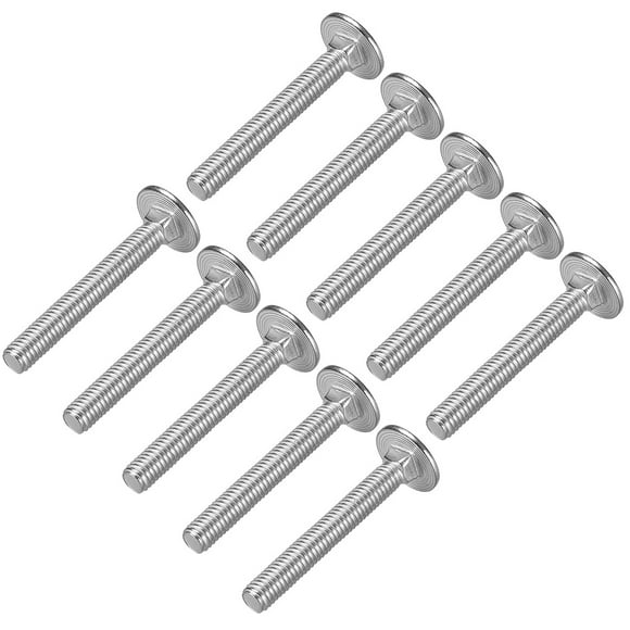 Unique Bargains Carriage Bolts, Neck Carriage Bolt, Round Head, Square Neck, Stainless Steel M6x50mm 15 pcs