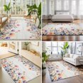 thumbnail image 4 of Large Area Rugs 5'x8', Pink Spring Floral Carpet Runner Indoor Outdoor Rugs Home Decor Aesthetic, Elegant Flowers Farmhouse Botanical Wooden Non Slip Mats Washable Accent Rug for Living Room Bedroom, 4 of 8