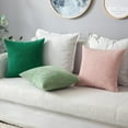 thumbnail image 5 of DADHOT Festive Christmas Pillow Covers - Soft Velvet Decorative Square Cushion Cases (20x20 Inches, Green), 5 of 5