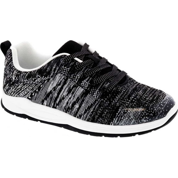 Women's Drew Galaxy Sneaker Black/White Textile 9 N