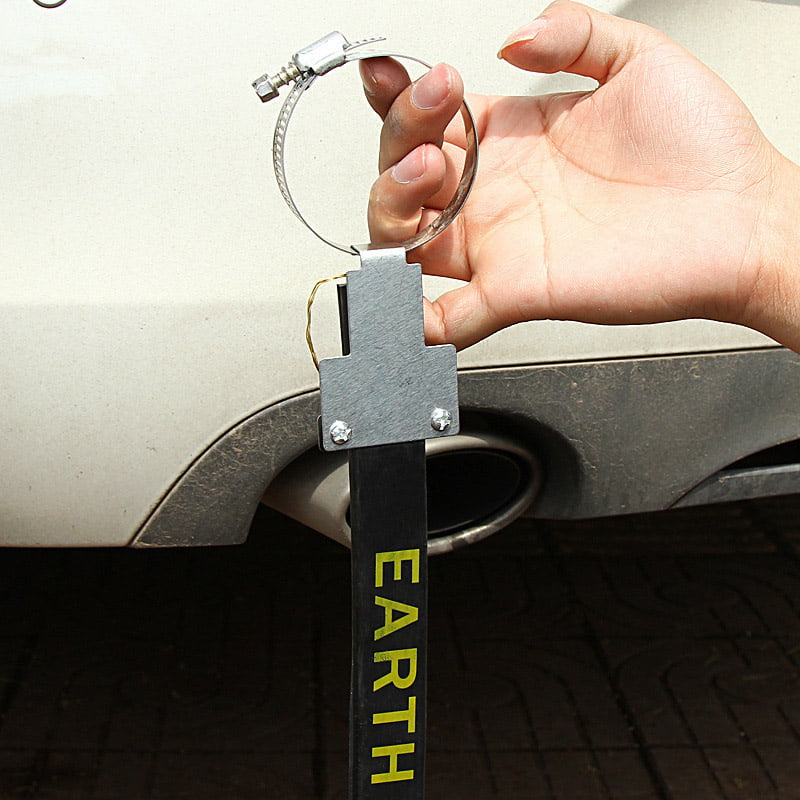 eamqrkt 1 Pcs Car Anti Static Rubber Strap Eliminator Grounding Safe for Vehicle Driving 