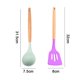 thumbnail image 2 of Juego de utensilios de madera de bambú del utensilio de cocina del silicón 2pcs - sistema del utensilio del silicón - utensilios de cocina del silicón SE del utensilio, 2 of 5