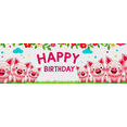 thumbnail image 4 of Cute Pig Themed Happy Birthday Banner Background Decor Party Supplies Photography Props for Birthday Party Backdrop Decors Event Celebrations Photo Booth Decorations, 4 of 8
