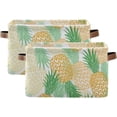 thumbnail image 2 of FREEAMG Collapsible Storage Basket Pineapple Rectangular Storage Bins Baskets Toys Storage Bins with Handles for Bedroom Home Office 1PCS, 2 of 7