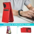 thumbnail image 3 of MYKOMI Phone Case for Samsung Galaxy A32 5G 6.5 inch with HD Screen Protector Credit Card Holder Wallet Cover Stand Leather Cell Accessories Glaxay A 32 32A S32 G5 A326U Cases Women Men Red, 3 of 7