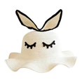 thumbnail image 3 of Sombrero de conejito con visera ancha, sombrero para el sol, sombrero de playa de moda, sombrero de cubo transpirable Blanco como la leche, 3 of 8