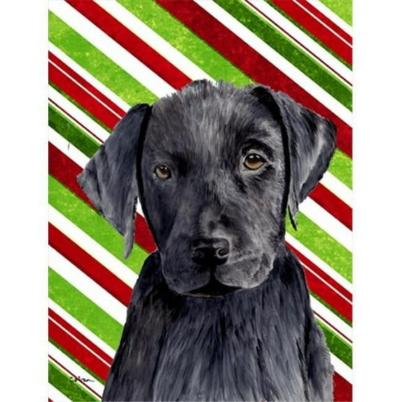 Labrador Candy Cane Holiday Christmas Flag - Garden Size, 11 x 15 in.