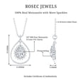 thumbnail image 6 of Rosec Jewels Certified Moissanite Teardrop Pendant Necklace - with Chain - D-VS1 Quality - Ready to Gift with Jewelry Box, 14K White Gold, 6 of 8