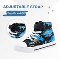 thumbnail image 2 of EUXTERPA Toddler High Top Canvas Sneakers Boys Dinosaur Casual Walking Shoes Big Kid Size 3, 2 of 6